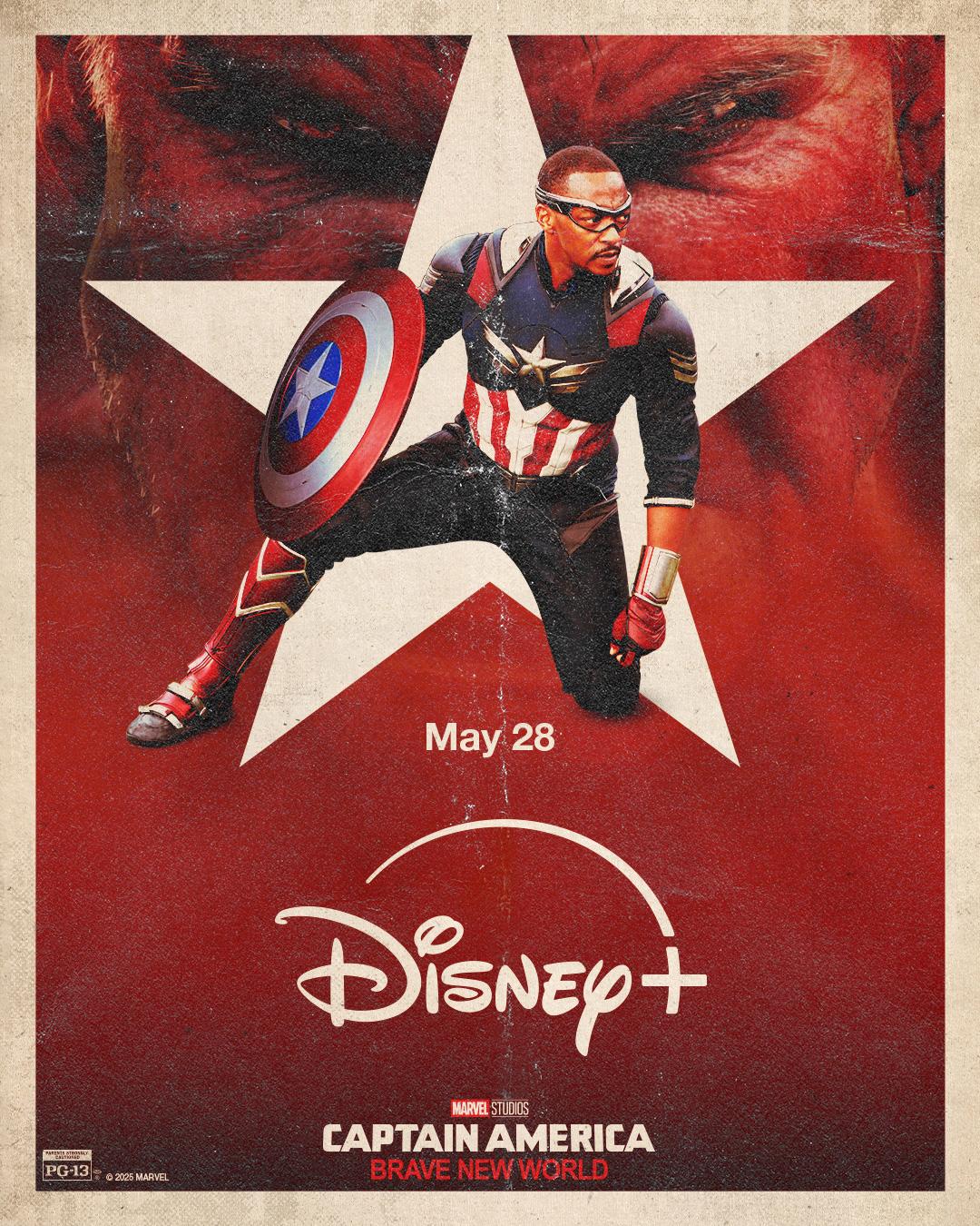 漫威确认《美国队长4》将于5月28日登陆Disney+，开启网络独家播出